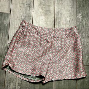 RAOUL Silk Cotton Blend Pink Blue Circle Geometric Print 3” shorts pockets 8 M